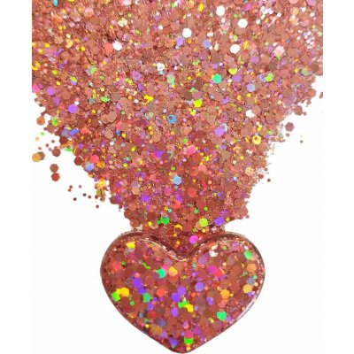 Holografické glitrové třpytky do pryskyřice 10 g korálové – Zboží Mobilmania