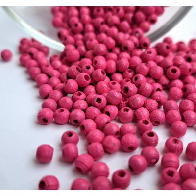 Detoa dřevěné korálky středně růžové 4 mm 10 ks – Zbozi.Blesk.cz