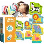 Trefl Baby Zvířata na safari 4v1 3,4,5,6 dílků – Zboží Dáma