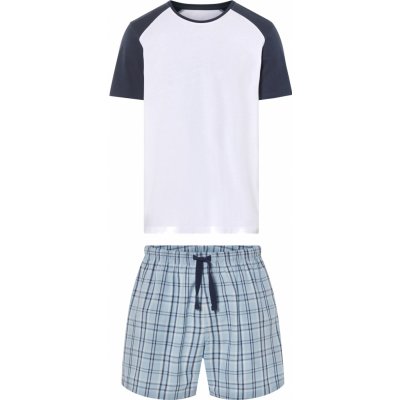 Livergy pánské pyžamo krátké bio bílo modré – Hledejceny.cz