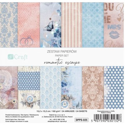 Dp Craft Sada jednostranných papírů 15,2 × 15,2 cm Romantic Escape 24 ks – Hledejceny.cz