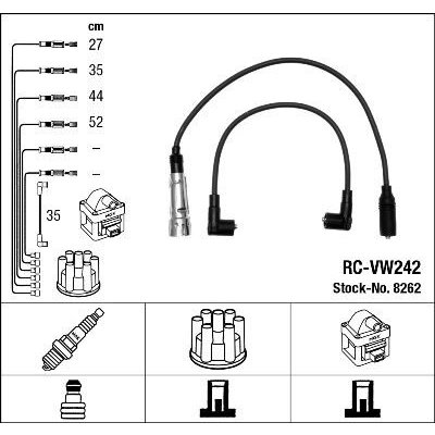 Sada kabelů pro zapalování NGK 8262 – Zboží Mobilmania