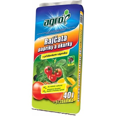 Agro Substrát pro rajčata, papriky a okurky 40 + 5l ZDARMA 45l – Zbozi.Blesk.cz