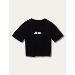 Winkiki kids Wear dívčí tričko s krátkým rukávem Icon černá