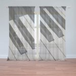 Sablio Záclony Klávesy piana: 2ks 150x250cm – Hledejceny.cz