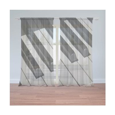 Sablio Záclony Klávesy piana: 2ks 150x250cm – Hledejceny.cz