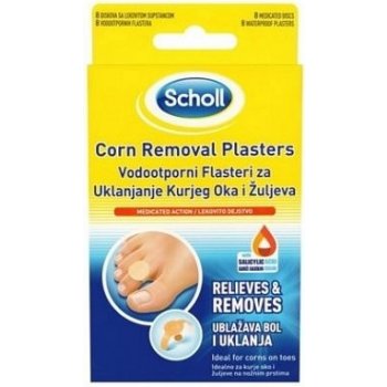 Scholl Corn Removal Plasters náplasti na odstranění kuřího oka 8 ks