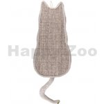 Škrábací deska FLAMINGO Greta silueta kočky 34 x 3,5 x 90 cm – Zboží Dáma