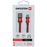 Swissten 71521206 USB 2.0 typ A na C, USB 2.0, zástrčka A - zástrčka C, opletený, 1,2m, červený – Hledejceny.cz