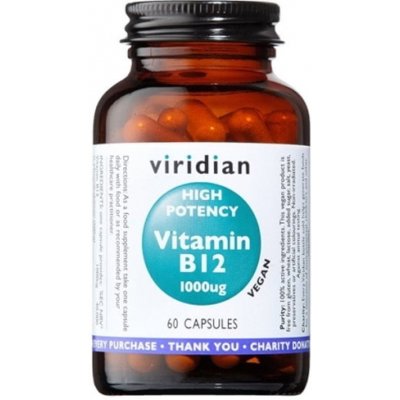 Viridian High Potency Vitamin B12 1000ug 60 kapslí