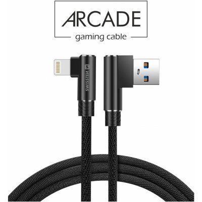 Swissten 71527700 Arcade USB/Lightning, 1,2m, černý – Hledejceny.cz