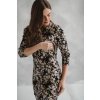 Těhotenské a kojící šaty Kojící šaty Milky Classic Dress 3/4 Black Meadow