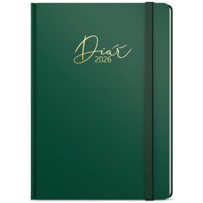 Baloušek Oskar Luxi A5 Týdenní 2026 zelená – Zboží Dáma