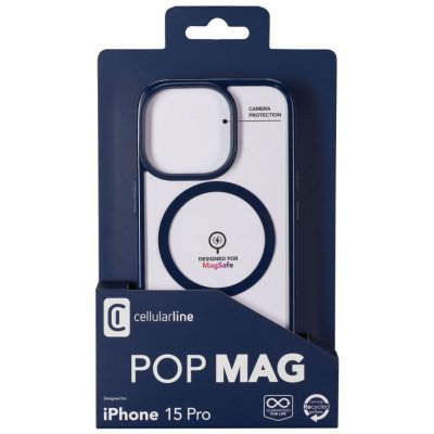 Cellularline Pop Mag s podporou Magsafe Apple iPhone 15 Pro, modré – Zboží Mobilmania