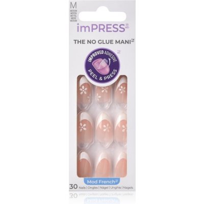 KISS imPRESS The No Glue Mani umělé nehty samolepicí Fearless 30 ks – Zboží Dáma