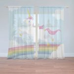 Sablio Záclony Jednorožec: 2ks 150x250cm – Zboží Mobilmania