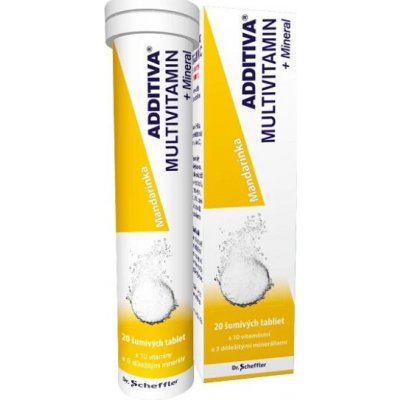 Additiva Multivitamin s minerály mandarinka 20 šumivých tablet – Hledejceny.cz