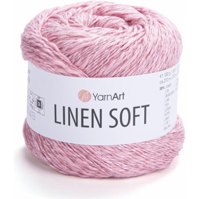 YarnArt Příze Linen soft 7322 lososově růžová – Zboží Dáma