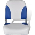 zahrada-XL Sedadlo do člunu, sklopné opěradlo, modrobílý polštář, 41 x 36 x 48 cm – Zboží Dáma