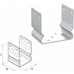 Domax šroubovací patka sloupku typu U PSSOZ 160 - 161 x 120 x 150 x 4.0 mm 6 ks – Zboží Mobilmania