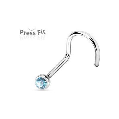 Šperky4U zahnutý piercing do nosu zirkon N1122Q-020 – Zbozi.Blesk.cz