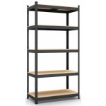Tvujregal Kovový Economy 180 x 90 x 30 cm 5 polic lakovaný černý – Zboží Dáma