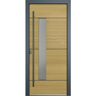 JOSEFMEETH Plastové vchodové dveře Genial 106 bílá/dub 88 × 195 cm L – Hledejceny.cz