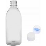 Tera Plastová lahvička čirá s bílým uzávěrem 500 ml – Sleviste.cz