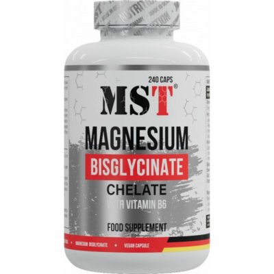 MST Nutrition Magnesium Bisglycinate Chelate with Vitamin B6 240 kapslí – Hledejceny.cz