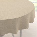 Biante Dekorační kulatý ubrus Leona LN-161 Béžový/zlatý třpytivý Ø 140 cm – Zboží Mobilmania