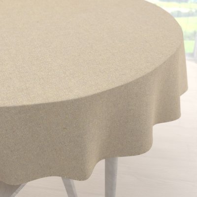 Biante Dekorační kulatý ubrus Leona LN-161 Béžový/zlatý třpytivý Ø 140 cm – Zboží Mobilmania