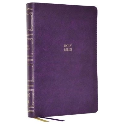 KJV, Paragraph-style Large Print Thinline Bible, Leathersoft, Purple, Red Letter, Thumb Indexed, Comfort Print – Zboží Mobilmania