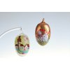 Velikonoční dekorace DT GLASS Velikonoční ozdoba Vajíčko s očkem - malovaný beránek, jarní krajina Beránek
