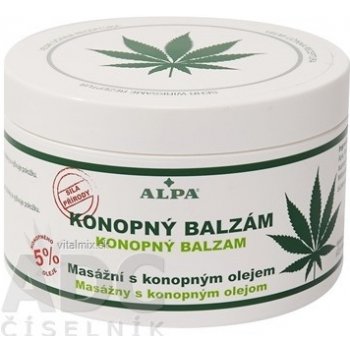 Alpa konopný balzám masážní s mentolem 250 ml