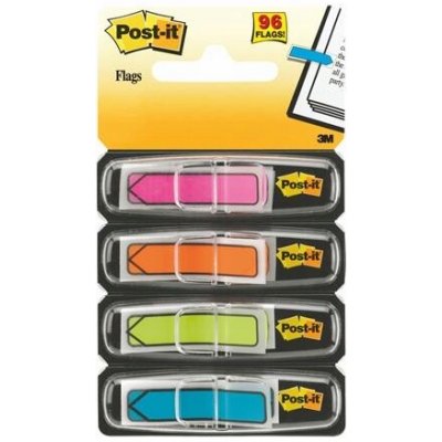 3M Post-it Index 684 - samolepicí záložky - 11,9×43,2 mm, 4×24 šipek, neonové barvy – Hledejceny.cz