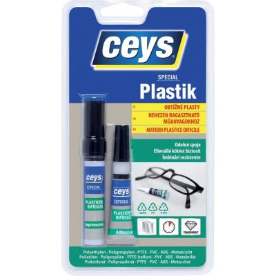 CEYS Lepidlo PLASTIK na obtížné plasty sekundové 2ml+4ml 42504110 – Zbozi.Blesk.cz