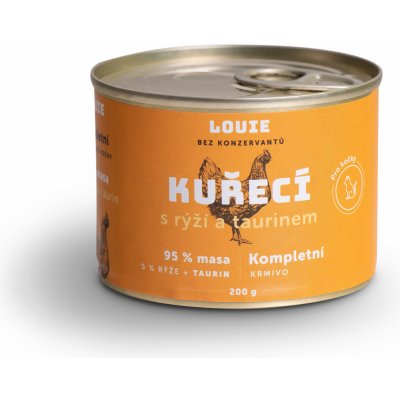 LOUIE Kuřecí s rýží a taurinem pro kočky 200 g