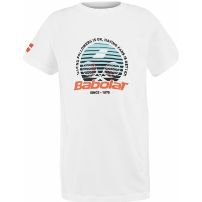 dětské tričko Babolat Exercise Cotton Tee White