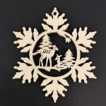AMADEA Dřevěná ozdoba vločka se srnkami 6 cm – Hledejceny.cz