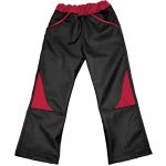 Dětské softshellové kalhoty jarní Černá Červená
