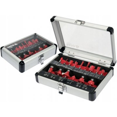 Yato frézy na dřevo stopka FI 6mm 15 ks YT-68007 – Zboží Dáma