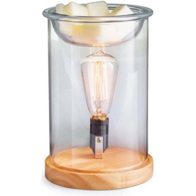 Candle Warmers Wood/Glass elektrická svítící aroma lampa Vintage Bulb Illumination – Zbozi.Blesk.cz