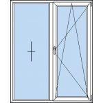 OknaDvereNaMiru.cz Plastové balkonové dveře FIX + OS 120 x 150 cm – Zboží Mobilmania