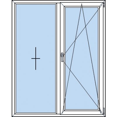 OknaDvereNaMiru.cz Plastové balkonové dveře FIX + OS 120 x 150 cm – Zboží Mobilmania