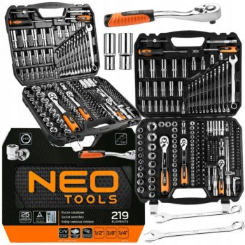 NEO TOOLS gola sada 1/4",3/8",1/2" - 219 dílů 08-671