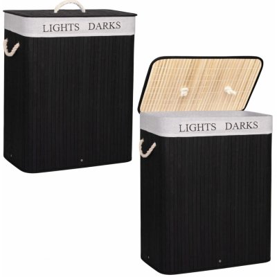 Springos BAMBUS LAUNDRY 100l černý – Hledejceny.cz