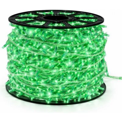 Easy Fix LED světelný řetěz 100 m venkovní zelený, 2000 diod, bílý kabel IP67 – Hledejceny.cz