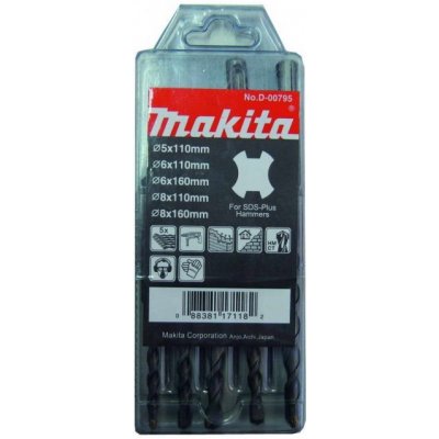 Makita D-00795 sada vrtáků SDS-plus D 5;6;8mm, 5ks – Zbozi.Blesk.cz