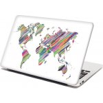 Sablio Samolepka na notebook Barevné světadíly - 38x26 cm – Zboží Živě