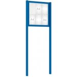 PROCITY Venkovní elegantní vitrína Tradition, 6 x A4, včetně sloupků, modrá – Zboží Živě